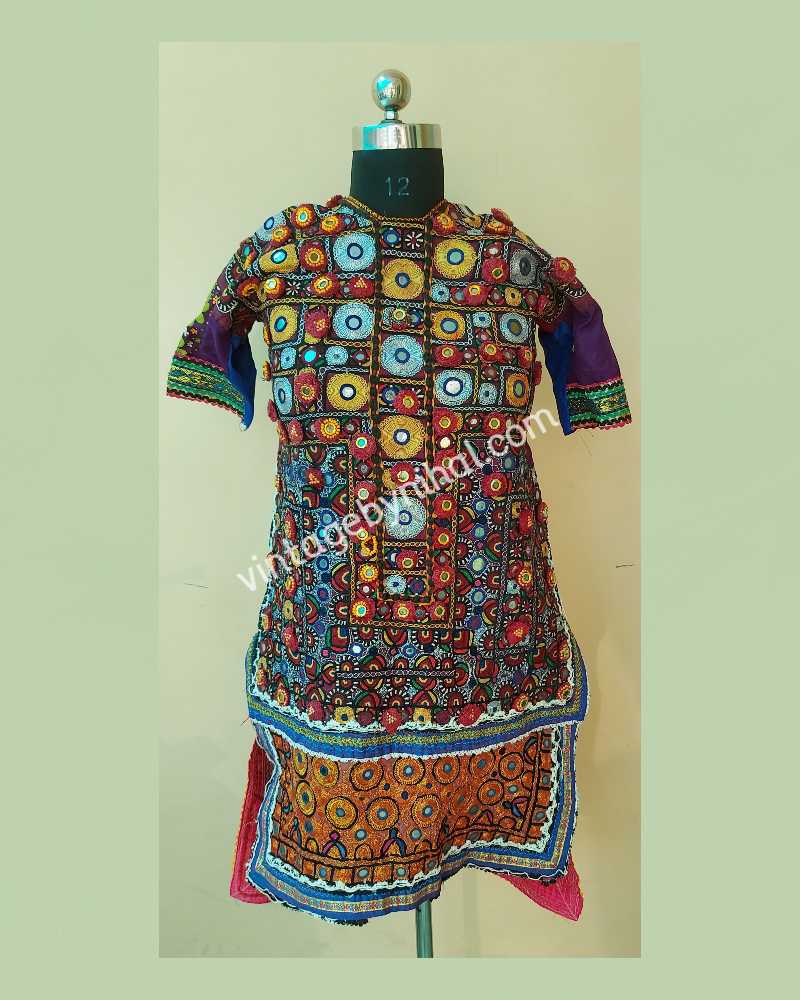 Banjara Tunic Zari Dress Made By The Meghwal Nomadic Tribe From Kutch, Gujarat 